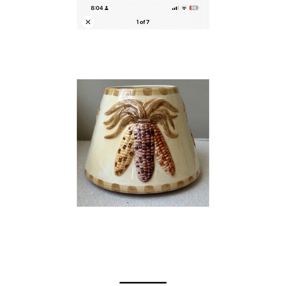 Yankee Candle Large Jar Topper Shade 3D Indian Corn Harvest /Fall /Thanksgiving - Picture 1 of 7